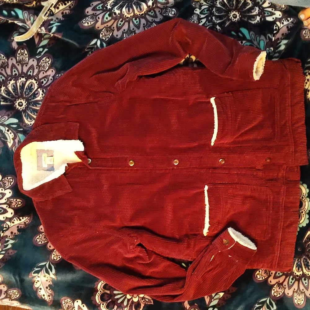 LLBean Corduroy  Fleece-Lined Jacket in Deep Wine